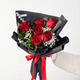 Romantic 6 Fresh Roses Bouquet