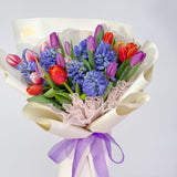 Designer's Choice Tulip & Hyacinth Fresh Flower Bouquet