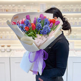 Designer's Choice Tulip & Hyacinth Fresh Flower Bouquet